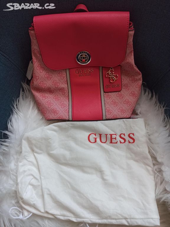 Růžový batoh Guess Cathleen Backpack