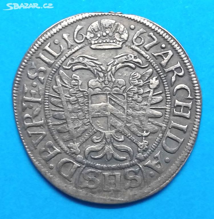 3 Krejcar 1667 Leopold I. Vratislav