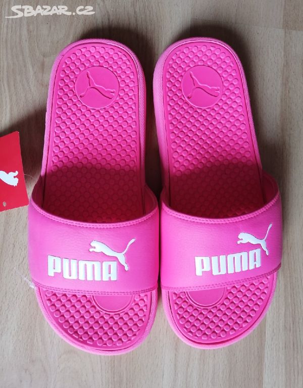 Dámské neon Růžové pantofle Puma vel. 42