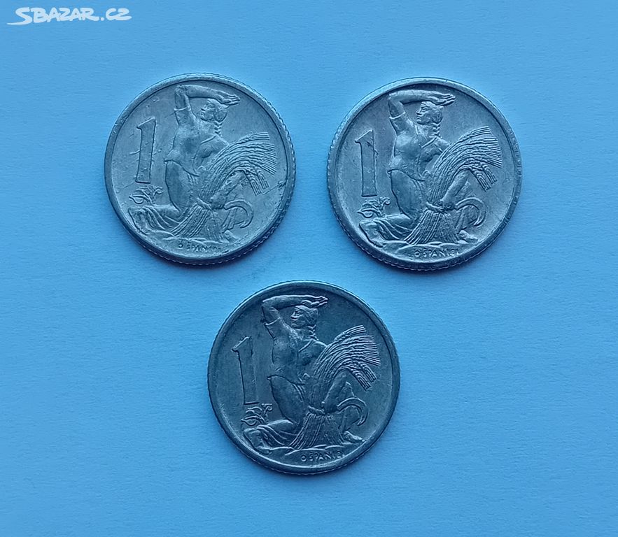 Mince 1 Koruna 1950, 1951 a 1952