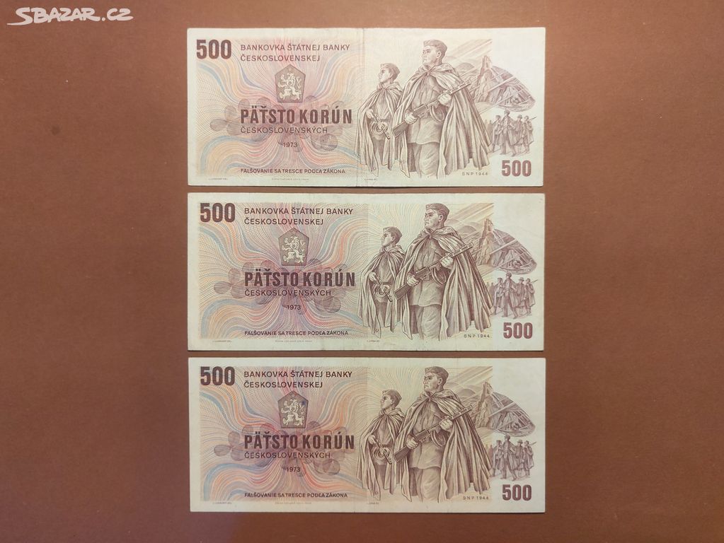 Bankovky 500 Kčs 1973