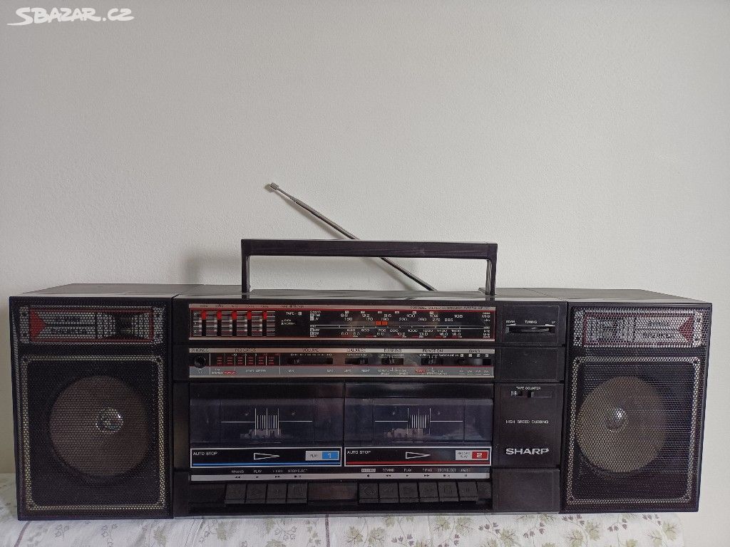 Sharp WF 372H(BK) radiomagnitofon retro kazeťák