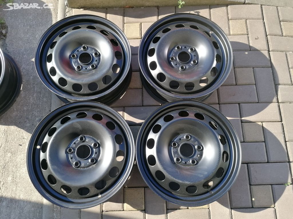 Plechové disky 16" 5X112 J6.0 ET48 Škoda VW Seat