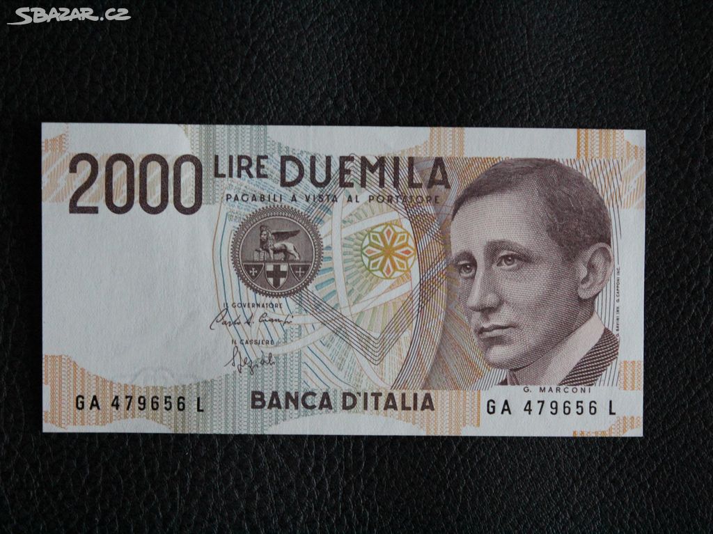 Itálie 2000 Lire Marconi