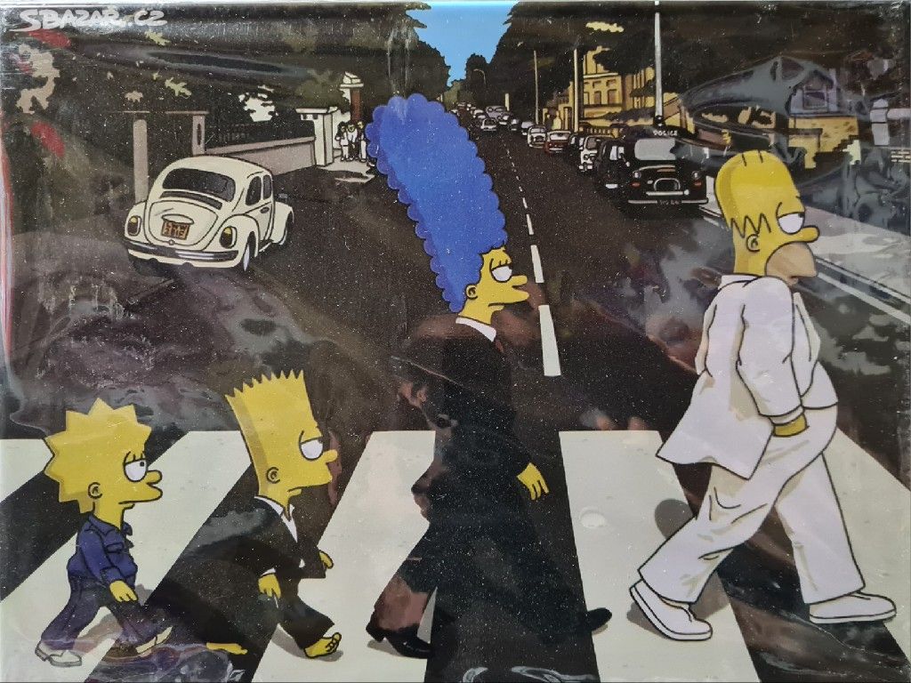 Plechová cedule SIMPSON BEATLES