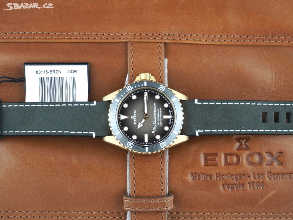 Edox SkyDiver Military bronz automat