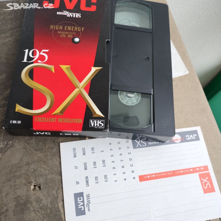 20 kusů VHS JVC SX 195