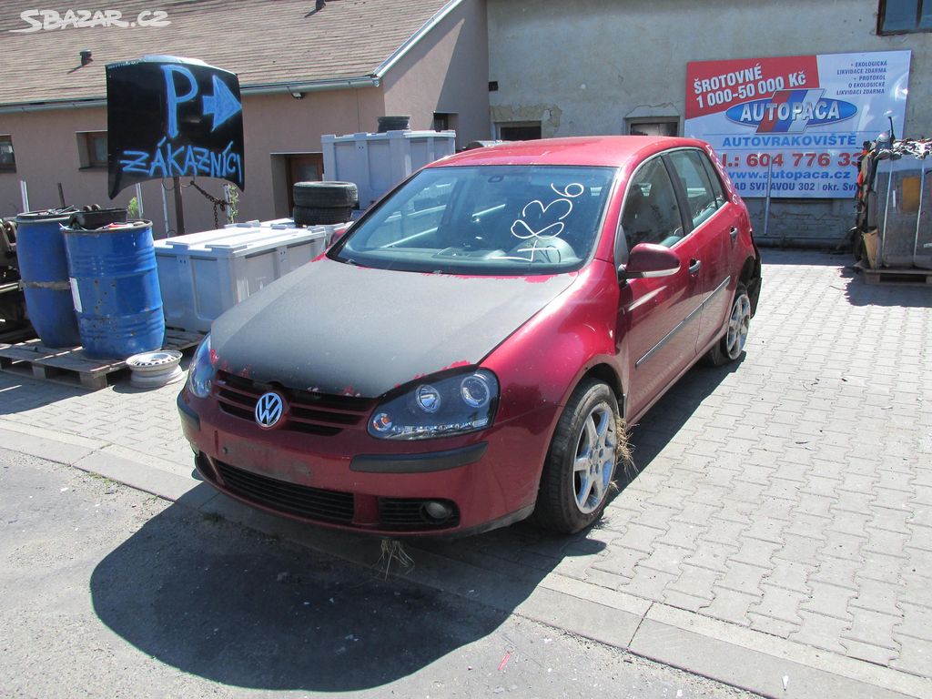 VW Golf V, 1,9 TDi , r.v. 2004 - náhradní díly