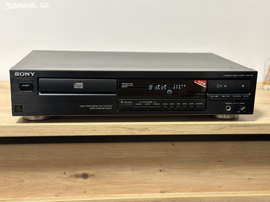 SONY CDP-291 VÝBORNÝ CD PŘEHRÁVAČ TDA1543A 2 !!