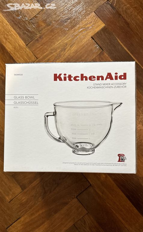 Skleněná mísa KitchenAid 5KSM5GB 4,8l nová