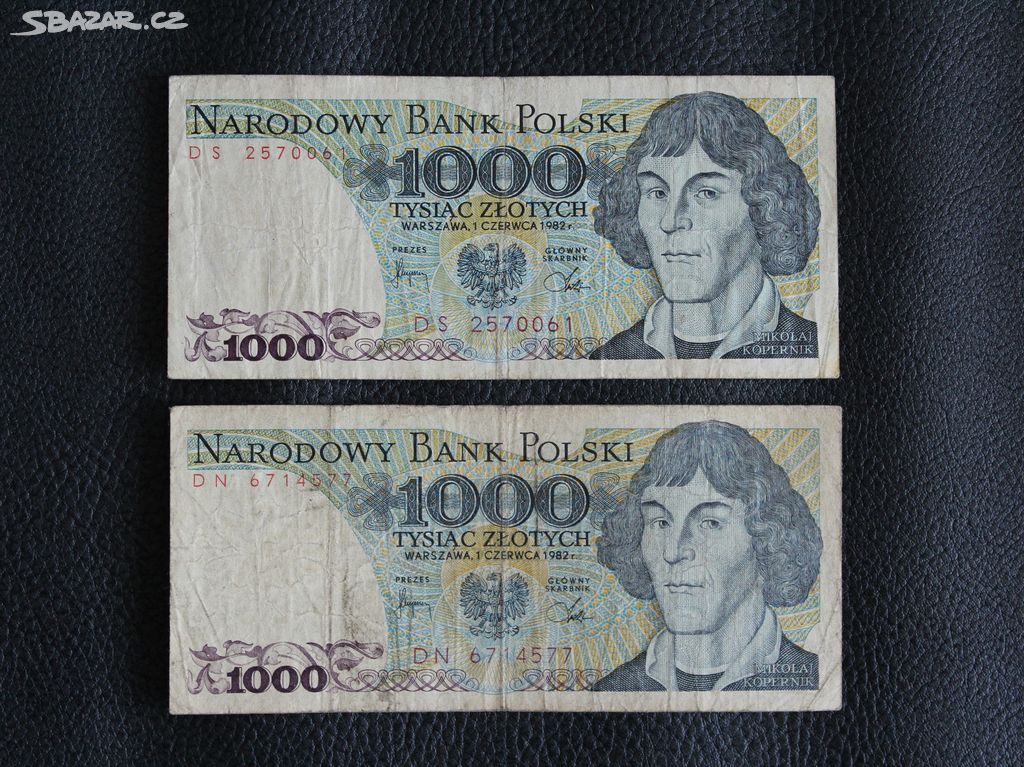 Polsko 2 X 1000 Zlotých 1982