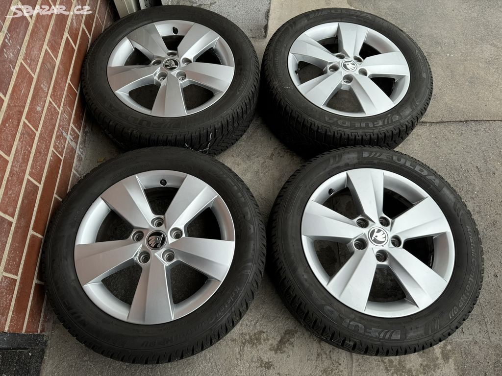 Alu 16" 5x112, orig. škoda TUNGA,O3,G7,zimní 90%