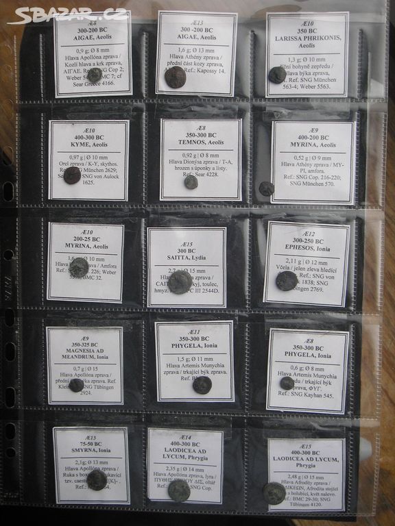 Sbírka antických mincí řecka, 29ks, různá města