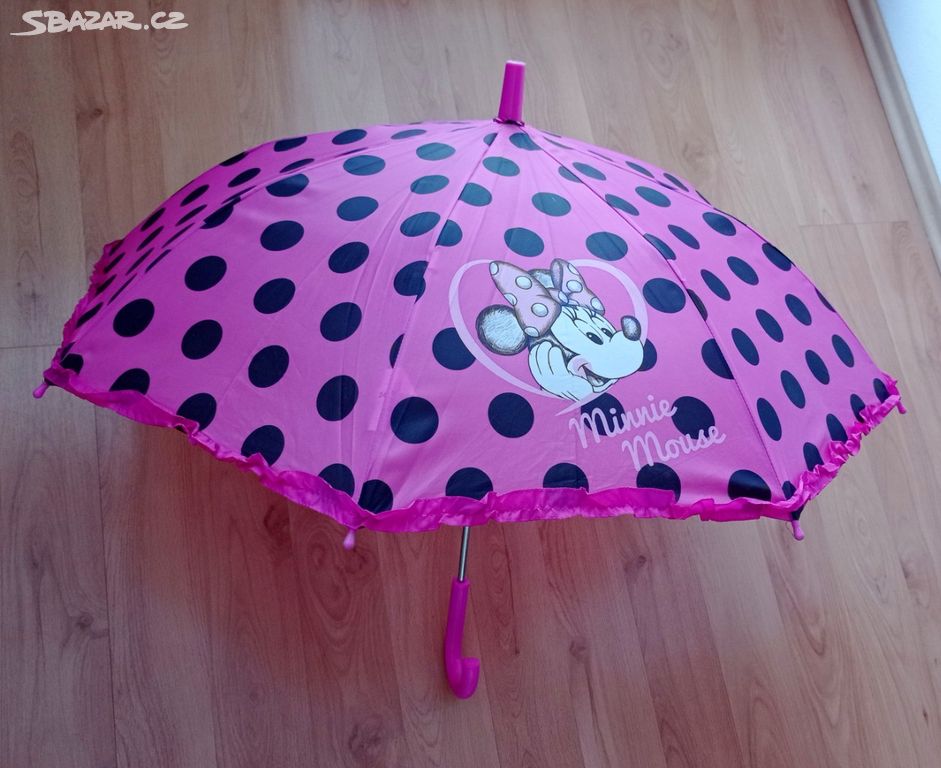 Dětský deštník zn.C&A s puntíky a Minnie .