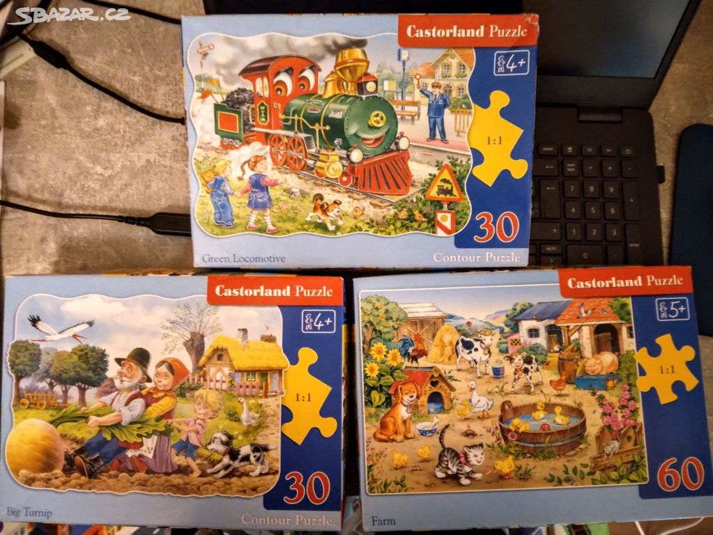 2 x puzzle dětské 30 a 60 dílů (4-5 let)