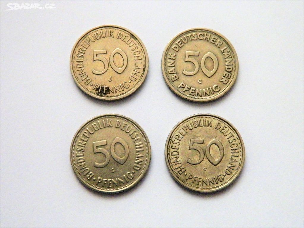 NSR - 50 Pfennig - 1949 - 1985 - 4 ks