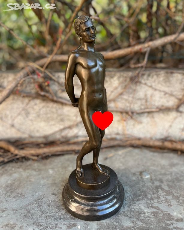 Bronzová socha - Krasný muž soška - dekorace