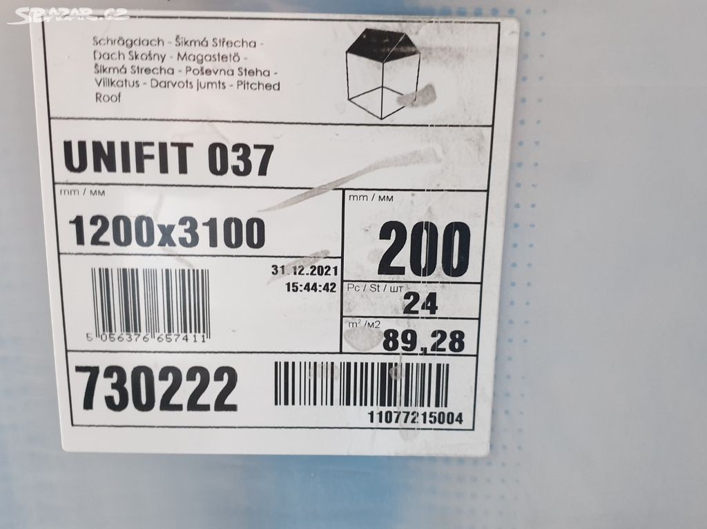 Tepelná izolace Knauf UNIFIT 037 200mm