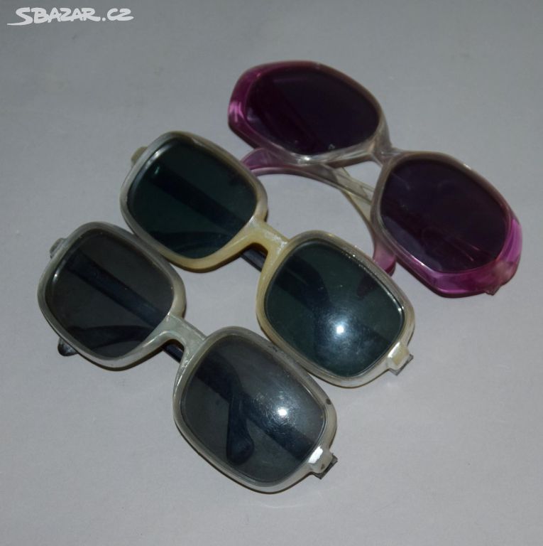 retro sluneční brýle plast 3 ks