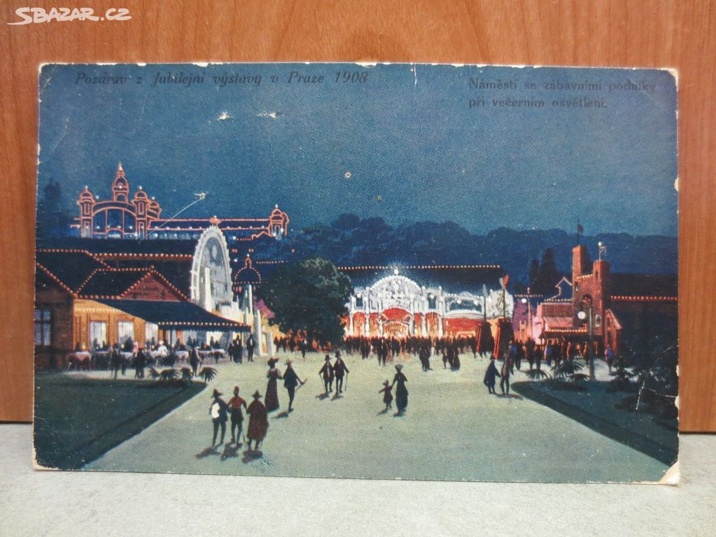 Pozdrav z jubilejní výstavy - 1908 - pohlednice