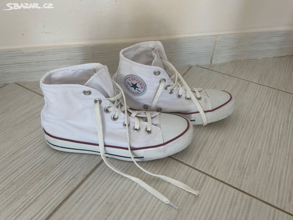 Super bílé vysoké tenisky CONVERSE vel. 38