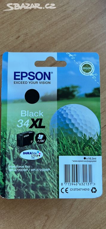 Epson 34XL Black - nová, nerozbalená