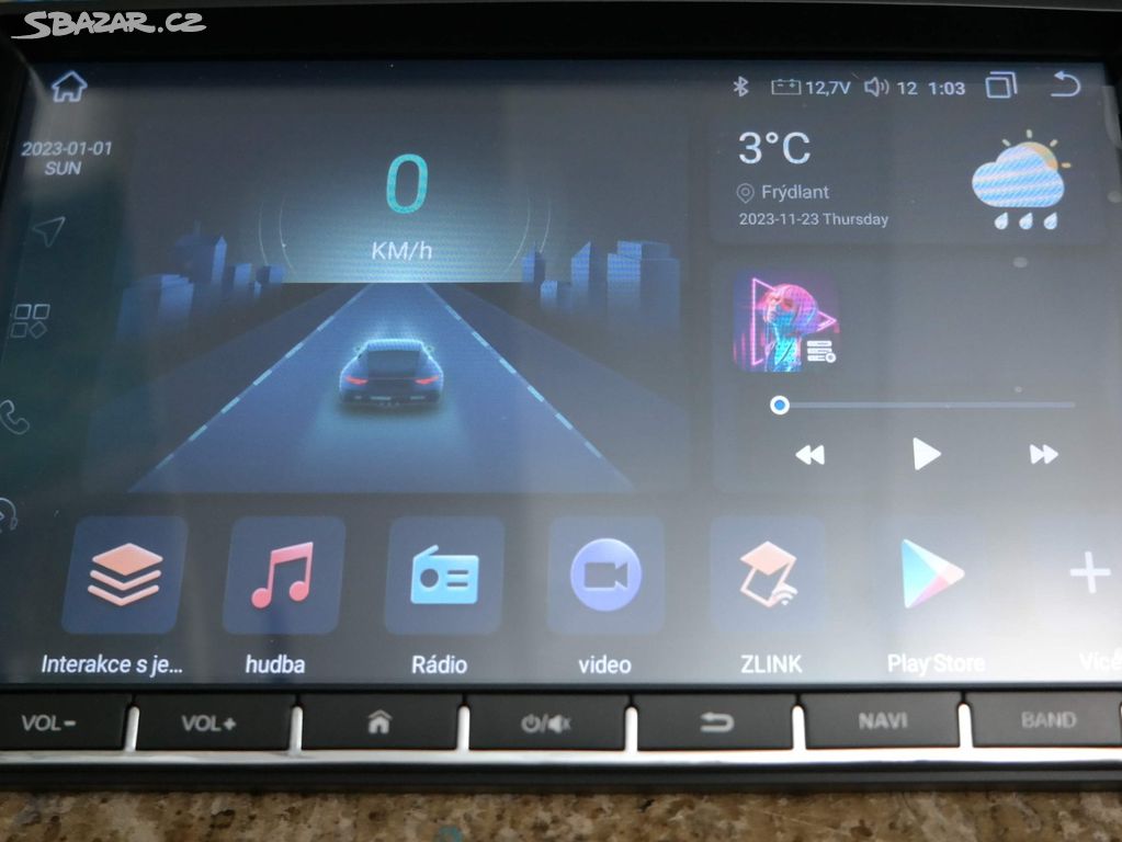 VW autorádio Android 12 8GB/128GB GPS Carplay
