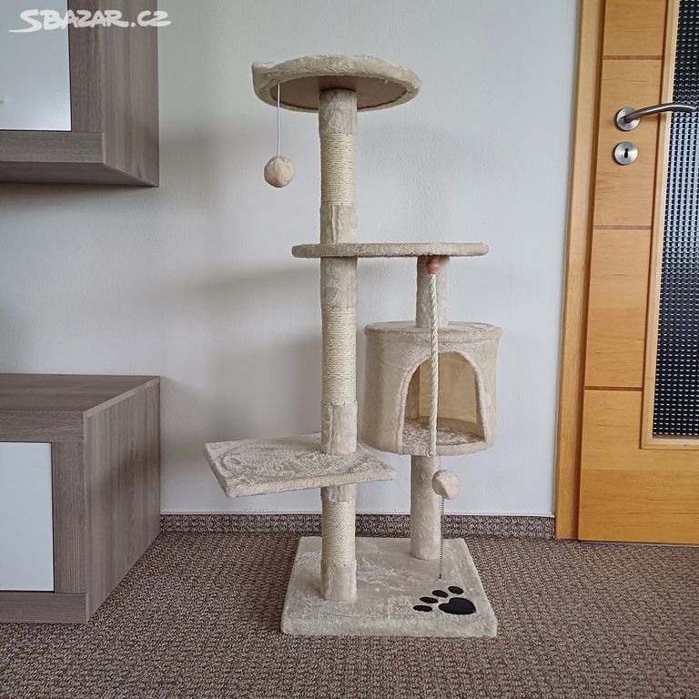 Škrabadlo pro kočky / kočičí strom - 118 cm