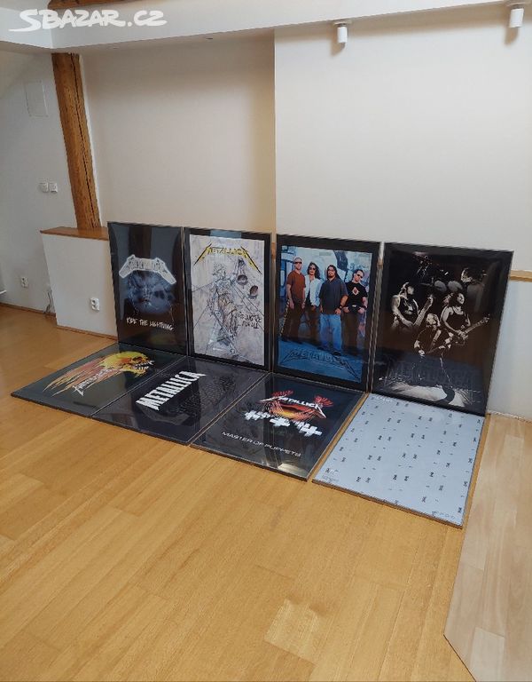 8x rám IKEA 70x100 cm + 7x plakát Metallica