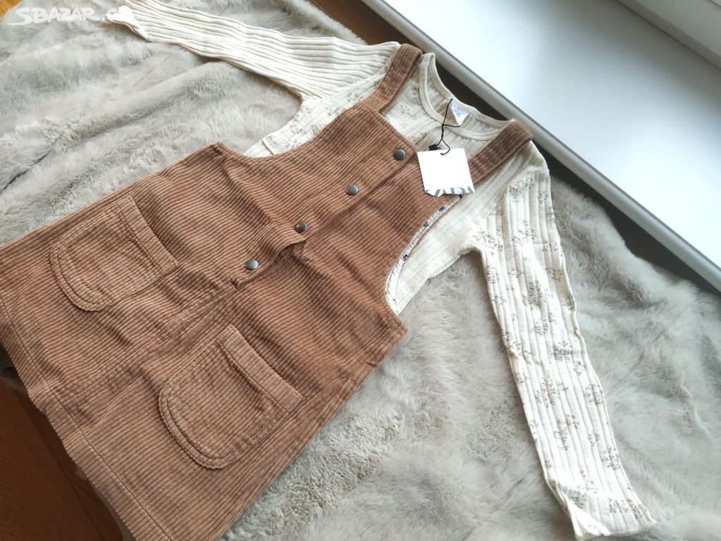 Nový set šatová sukně + tričko Zara FF kytičky