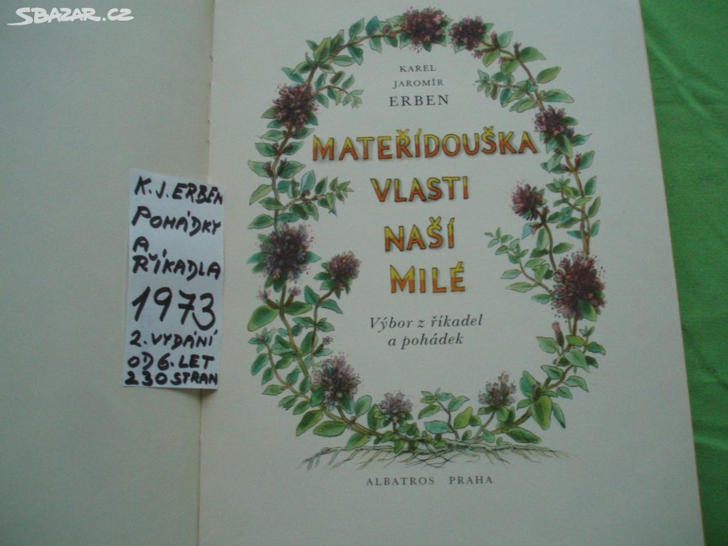 České písně a říkadla, pohádky K.J.Erben 1973