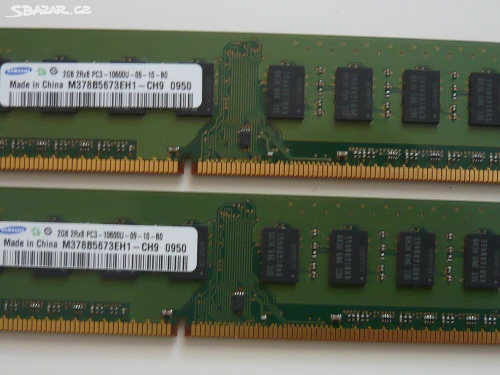 Set 2x Samsung 2GB DDR3 1333MHz M378B5673EH1 CH9 B eclav Sbazar.cz