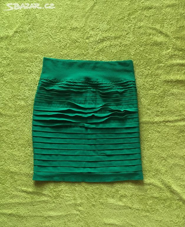 Zelená 2v1 obtažená sukně nebo top bez ramínek