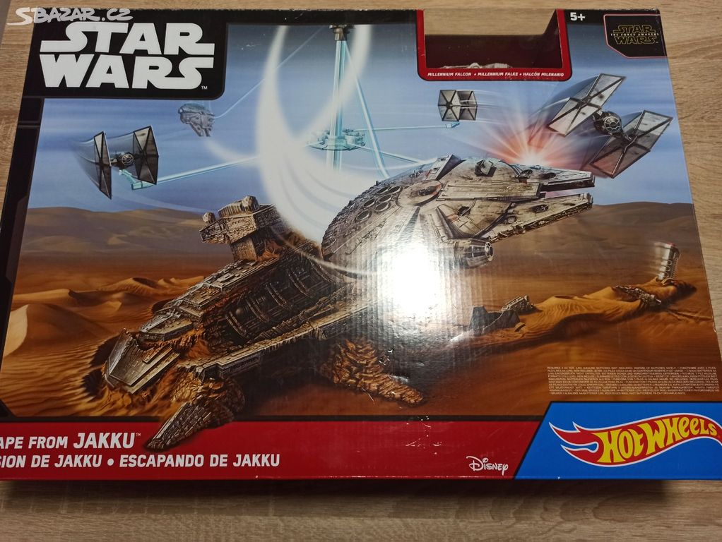 Hrací set-Hot Wheels Star Wars-Únik z Jaku-Nové