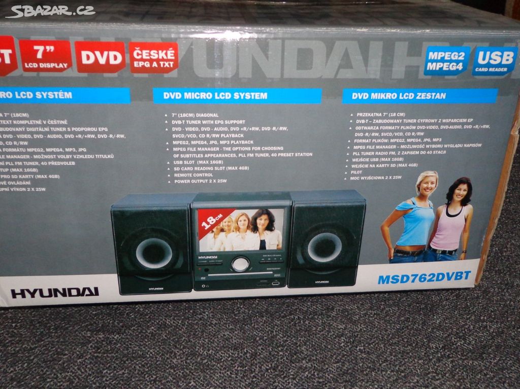 HYUNDAI - radio + televize + DVD / CD