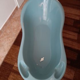LÄTTSAM baby bath, white/green - IKEA