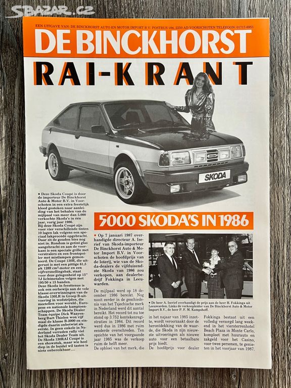 Prospekt Škoda 105 / 120 / 130 / 130LR ( 1986 ) NL