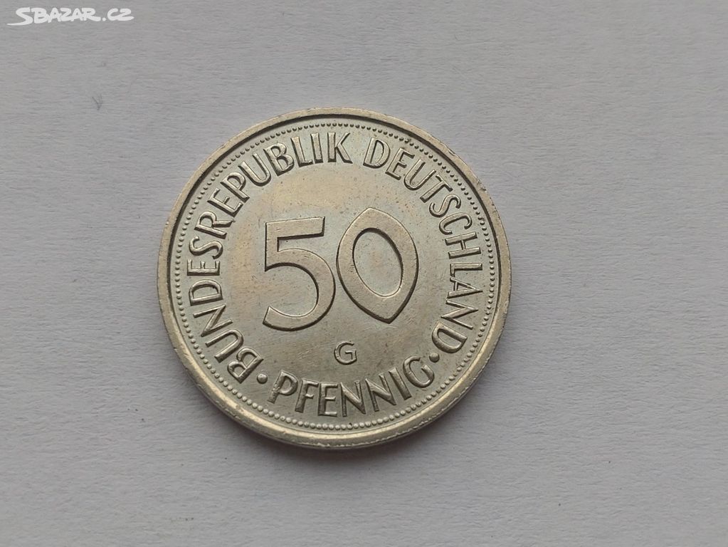 Mince 50 Pfennig 1992 G Německo