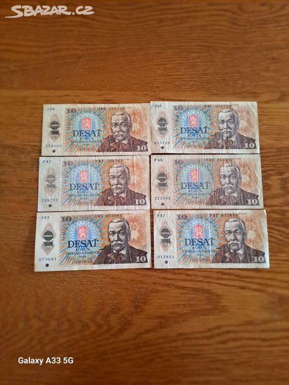Stará bankovka Desať Korún Československých