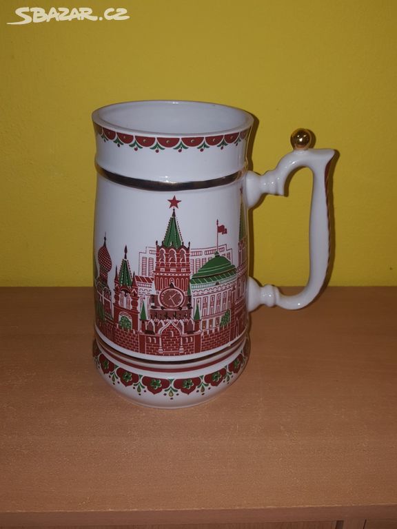 Vintage ruský zámecký porcelánový korbel bez víka