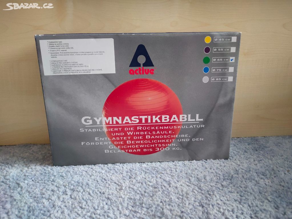 gymnastický míč 65 cm - ACTIVE - nový