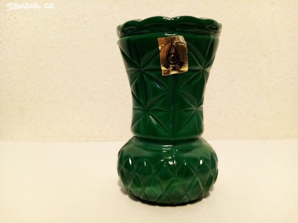Váza - vázička JADE malachitové sklo