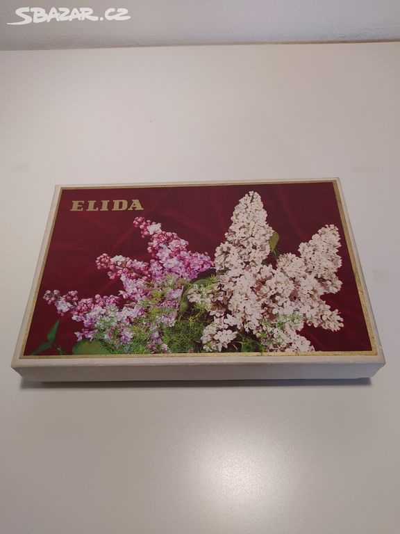 Stará retro papírová krabice od mýdel ELIDA