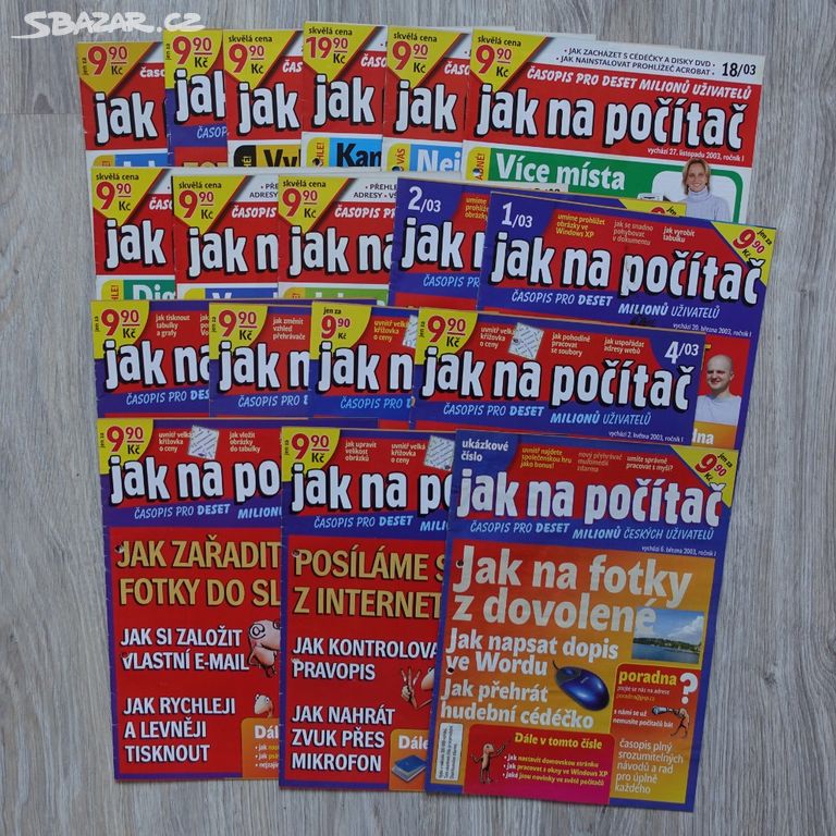Časopis Jak na počítač - ročník 2003 - 18 kusů