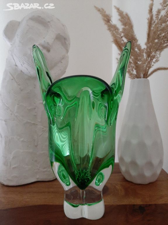Luxusní váza z hutního skla - Egermann Nový Bor