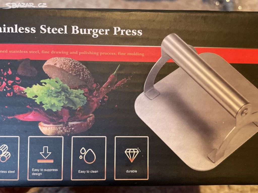Nerezový burger press