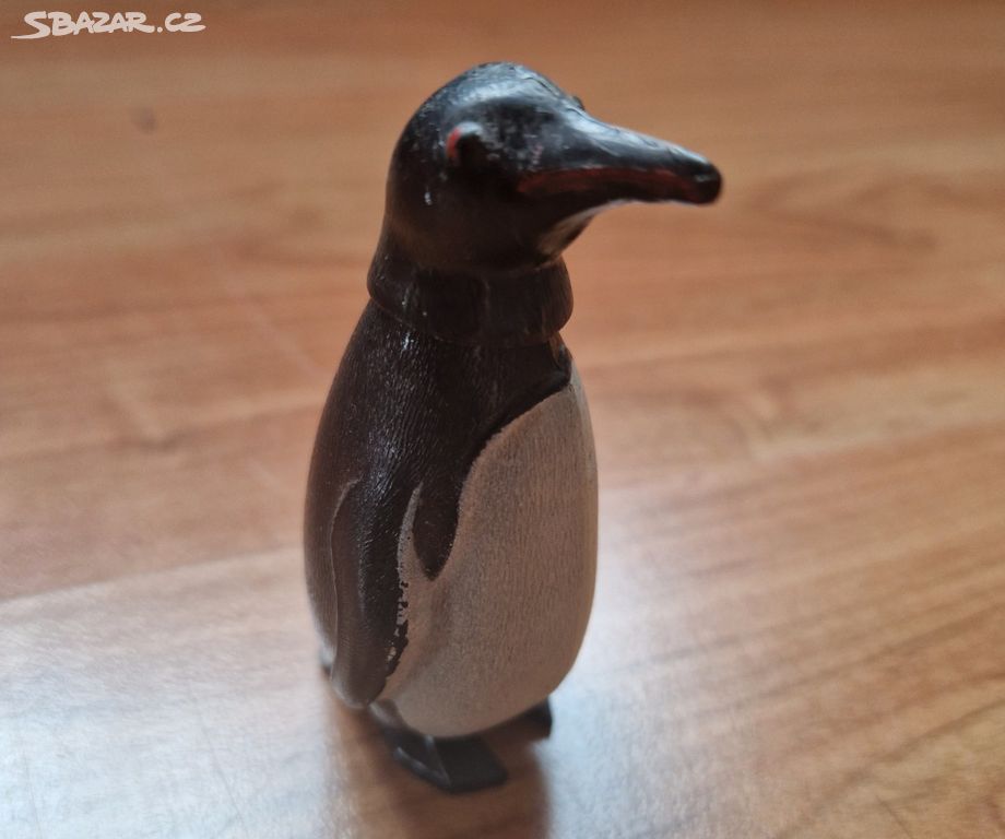 Tučňák s kývací hlavou  - starý retro kousek