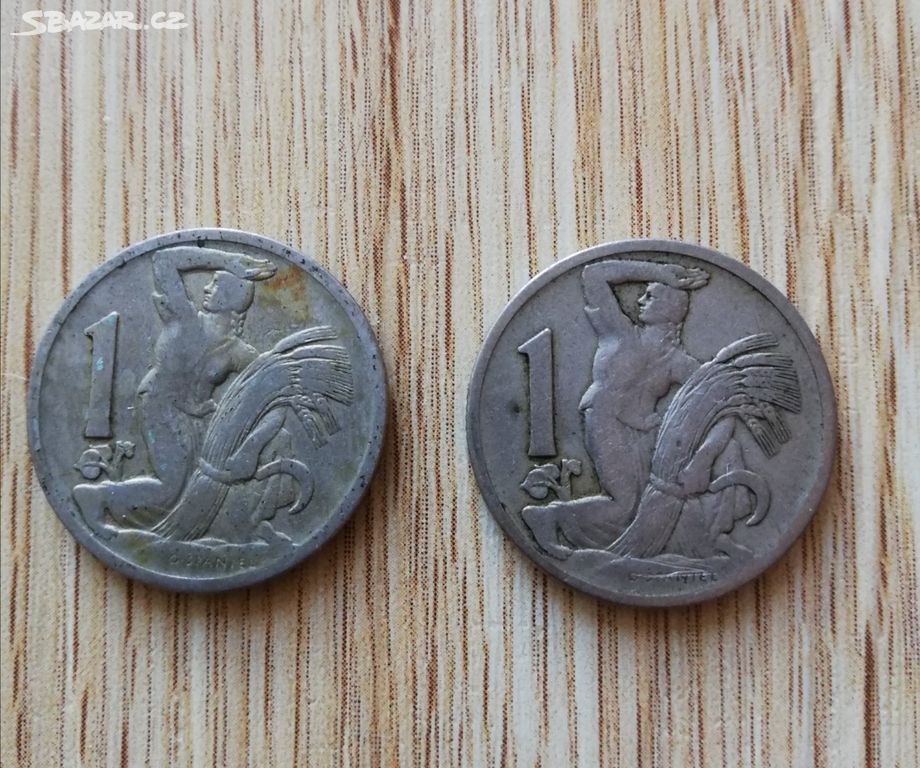 mince 1 koruna Republika československá 1923 za ks