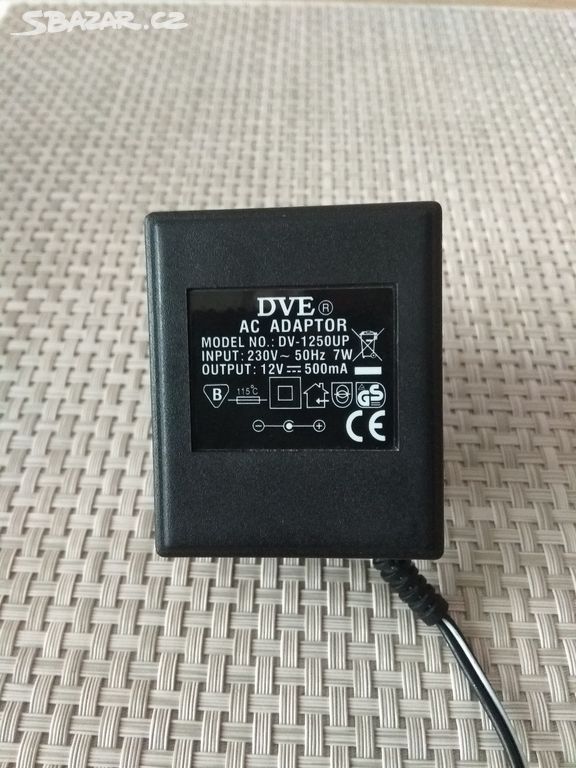 DVE AC adaptér DV-1250UP 12V 500mA