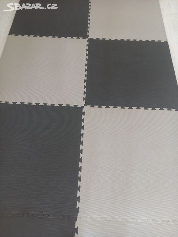 Tatami puzzle šedo-černá
